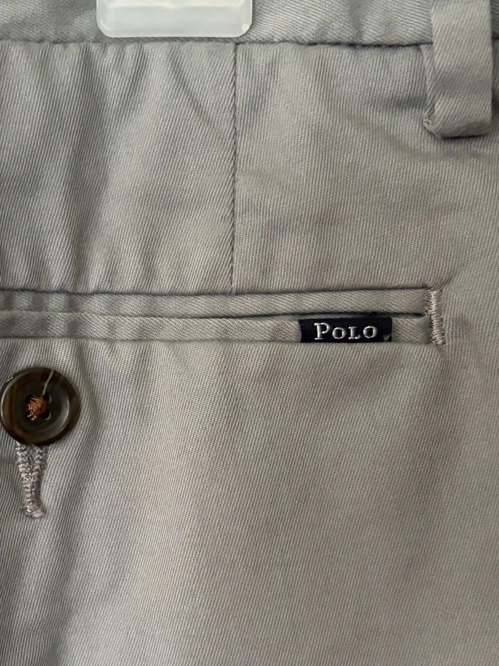 Polo Ralph Lauren men’s size 36 grey stretch classic fit flat front Chino shorts